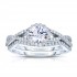 Rm1346 -14k White Gold Round Cut Halo Diamond Infinity Semi Mount Engagement Ring